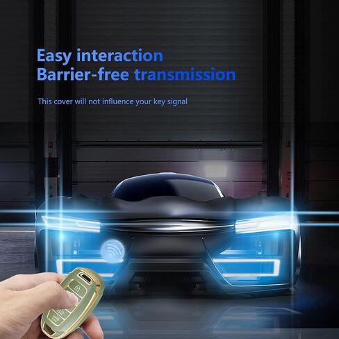 حافظة YHC لسيارة Hyundai Key Fob مع سلسلة مفاتيح ذهبية تناسب Palisade Kona Elantra GT Veloster من السيليكون in Kuwait