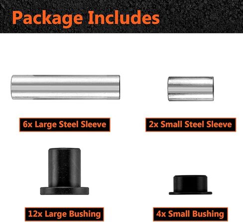 مجموعة البطانات الأمامية للذراع A شديدة التحمل متوافقة مع مجموعة جلبات ذراع التعليق Polaris RZR XP 4 1000 2014-2016 HDPE والفولاذ in Kuwait