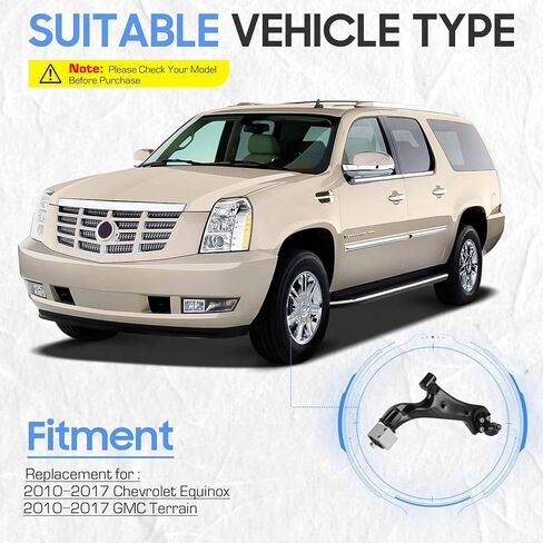 Front Lower Left & Right Control Arms w/Ball Joint + Stabilizer Sway Bar End Link + Outer Tie Rod Ends Suspension Kit for Chevrolet Equinox GMC Terrain 2010-2017 (6pc) in Saudi Arabia