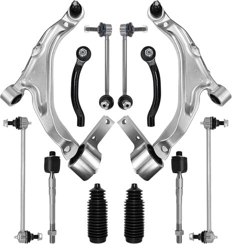 Control Arm, Replacement For Front Lower Control Arm With Ball Joint Front Rear Sway Bar Inner Outer Tie Rod Boots Compatible With 2007-2013 Acura MDX - 12 Pcs in Saudi Arabia