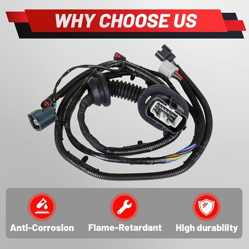 Upgraded Rear Left Door Jumper Wire Assembly Compatible with Ford F-150 2009-2014 Crew Cab Driver Side Door Jumper Harness Replace 9L3Z-14631-CAA 9L3Z14631CAA in Kuwait