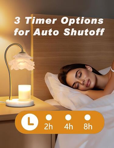 مصباح تدفئة الشموع مع مؤقت، سخان شموع قابل للتعتيم لشموع الجرة، سخان يذوب الشمع، هدايا عيد ميلاد للأمهات، هدايا تدفئة المنزل للأصدقاء في المنزل الجديد in Kuwait