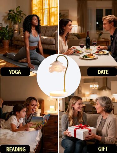 مصباح تدفئة الشموع مع مؤقت، سخان شموع قابل للتعتيم لشموع الجرة، سخان يذوب الشمع، هدايا عيد ميلاد للأمهات، هدايا تدفئة المنزل للأصدقاء في المنزل الجديد in Kuwait