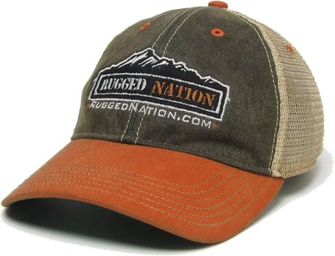 Custom Trucker Hat - Orange - Adjustable Old Favorite by Legacy Resort Wear in Saudi Arabia