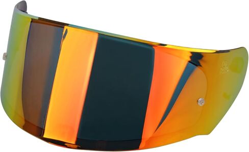 LKV Motorcycle Helmet Visor Replacement LS2 Assault Rapid Stream Outer FF320 FF328 FF353 F800 full face Shield Anti Scratch Tinted UV Protection Chrome Silver in Saudi Arabia