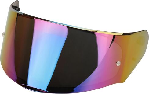 LKV Motorcycle Helmet Visor Replacement LS2 Assault Rapid Stream Outer FF320 FF328 FF353 F800 full face Shield Anti Scratch Tinted UV Protection Chrome Silver in Kuwait