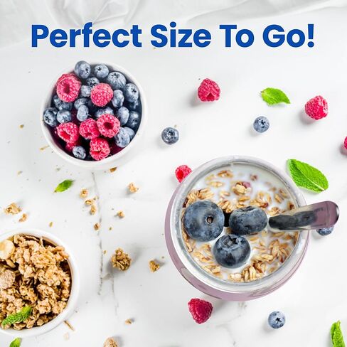 Ultimate Yogurt Jars - Make More Delicious Yogurt! 8 Count Small Glass Yogurt Containers With Lids - 100% BPA Free, Airtight & Dishwasher Safe! Perfect for Making Yoghurt, Oatmeal, Pudding or Jello in Kuwait