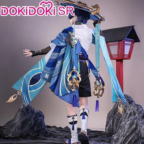 KIRA KIRA Genshin Impact Wanderer Scaramouche Costume Plus Size Doki-SR Genshin Wanderer Outfits for Halloween in Kuwait