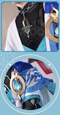 KIRA KIRA Genshin Impact Wanderer Scaramouche Costume Plus Size Doki-SR Genshin Wanderer Outfits for Halloween in Kuwait