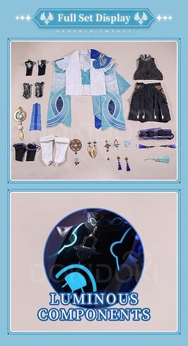 KIRA KIRA Genshin Impact Wanderer Scaramouche Costume Plus Size Doki-SR Genshin Wanderer Outfits for Halloween in Kuwait