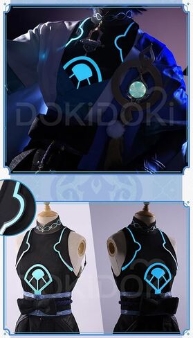 KIRA KIRA Genshin Impact Wanderer Scaramouche Costume Plus Size Doki-SR Genshin Wanderer Outfits for Halloween in Kuwait