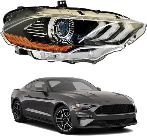 JR3Z13008A RH Headlamps Assembly with DRL Replacement for Mustang 2018-2020 Projector Headlights Right Side in Saudi Arabia