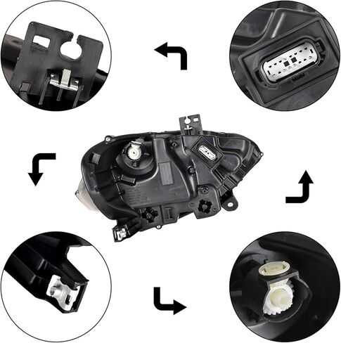 JR3Z13008A RH Headlamps Assembly with DRL Replacement for Mustang 2018-2020 Projector Headlights Right Side in Saudi Arabia
