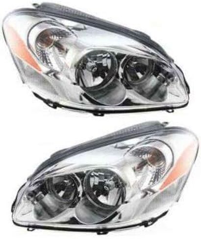 مجموعة المصابيح الأمامية Garage-Pro لراكب سائق Buick Lucerne 2006-2011 هالوجين مع لمبة (مصابيح) CAPA مع إشارة انعطاف بيضاء، تناسب CX، CXL، CXL إصدار خاص، استبدال فائق # 25974773، 25974774 in Saudi Arabia