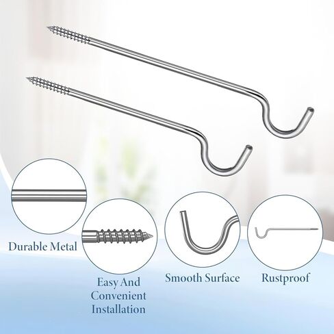 8 قطع دعامة قضيب ستارة واحدة، دعامة دعم قضيب ستارة بسيطة فضية اللون، شماعة دعم قضيب ستارة معدني متوسط ​​قوي بدون براغي لدعم أعمدة الستارة، 2.5 بوصة و3.5 بوصة in Kuwait