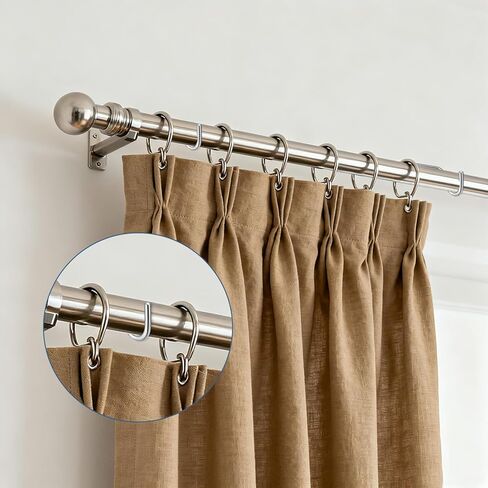 8 قطع دعامة قضيب ستارة واحدة، دعامة دعم قضيب ستارة بسيطة فضية اللون، شماعة دعم قضيب ستارة معدني متوسط ​​قوي بدون براغي لدعم أعمدة الستارة، 2.5 بوصة و3.5 بوصة in Kuwait