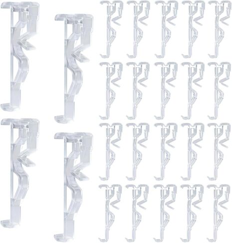 24 Pack 2.5 Inch Clear Valance Clips for Blinds - Replacement Clips Compatible with Country Woods & Faux Wood Blinds in Kuwait