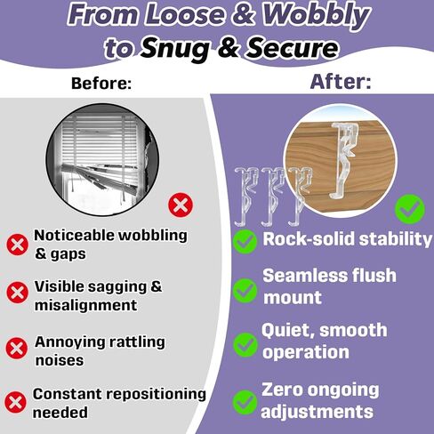 24 Pack 2.5 Inch Clear Valance Clips for Blinds - Replacement Clips Compatible with Country Woods & Faux Wood Blinds in Kuwait