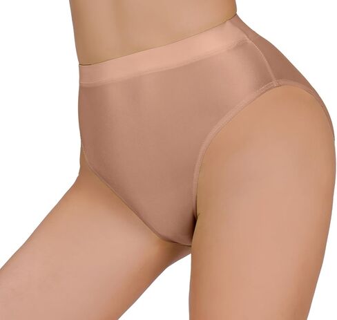 FEOYA Women Sexy Oill Glossy Bikini Briefs High Waist Cheeky Panties See Through Sheer Bottoms Underwear for Club Party in Saudi Arabia