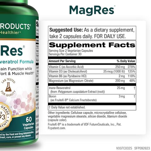 Purity Products - MagRes Formula Magnesium + Resveratrol 60 capsules in Kuwait