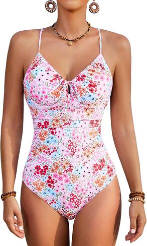 Jolefille Underwire قطعة واحدة ملابس السباحة النساء البطن التحكم التغطية الكاملة ثوب السباحة رفع عالية قطع بِدل السباحة الأزهار في سن المراهقة in Kuwait