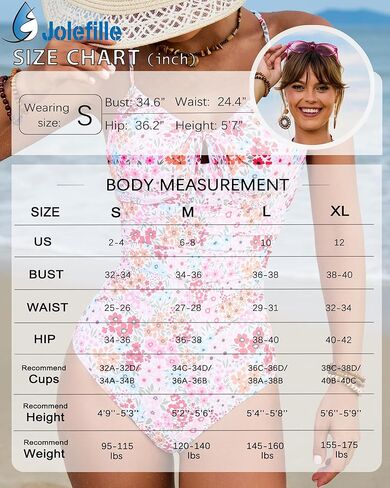 Jolefille Underwire قطعة واحدة ملابس السباحة النساء البطن التحكم التغطية الكاملة ثوب السباحة رفع عالية قطع بِدل السباحة الأزهار في سن المراهقة in Kuwait