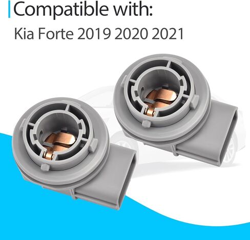 2 Pcs Turn Signal Socket Compatible with Kia Forte 2019-2021 Replace 92164-M7000, Front Left and Right Side Car Light Bulb Socket in Saudi Arabia