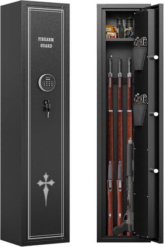 KAER 2-3 Gun Safe for Rifles and Pistols Gun Safe for Home with Quick Access Removable Shelf Gun Cabinet with Removable Gun Racks Pistol Pockets for Home,Office,Warehouse in Kuwait