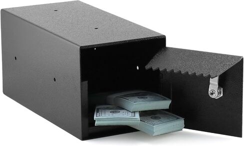 QWORK Heavy-Duty Key Lock Depository Drop Safe Lock Box with Anti-Theft Slot for Cash,Key, Receipts, Document Storage - for Small Businesses, Retail in Saudi Arabia