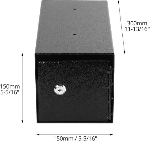 QWORK Heavy-Duty Key Lock Depository Drop Safe Lock Box with Anti-Theft Slot for Cash,Key, Receipts, Document Storage - for Small Businesses, Retail in Saudi Arabia