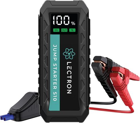 Lectron 4000A Car Battery Jump Starter S10 with 60W USB-C PD Fast Charging with car Charger– Portable Battery Booster for Up to 10L Gas/8L Diesel for 12V Vehicles– 20000mAh with Smart Digital Display in Kuwait