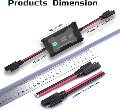 وحدة تحكم شحن الطاقة الشمسية المحمولة MPPT بقدرة 20 أمبير 12 فولت/24 فولت مع موصل للطاقة الشمسية وشاشة LCD وضوء LED للإشارة. الحد الأقصى PV 600W 60Voc لـ AGM، Gel، LiFePo4 in Kuwait