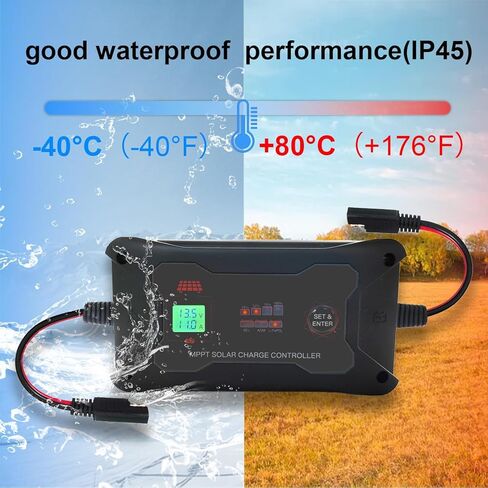 وحدة تحكم شحن الطاقة الشمسية المحمولة MPPT بقدرة 20 أمبير 12 فولت/24 فولت مع موصل للطاقة الشمسية وشاشة LCD وضوء LED للإشارة. الحد الأقصى PV 600W 60Voc لـ AGM، Gel، LiFePo4 in Kuwait