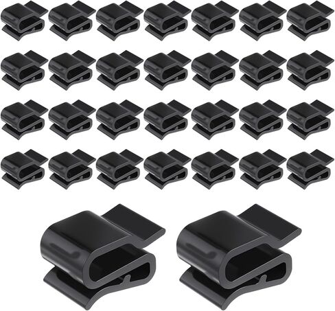 30 Pcs Trailer Wire Clips Photovoltaic Clamp Plastic Wires Clip Trailer Frame Wire Clips 25 * 15mm Black Outdoor Solar Panel Double Wires Clamps for PV Wiring Boat Cable in Kuwait