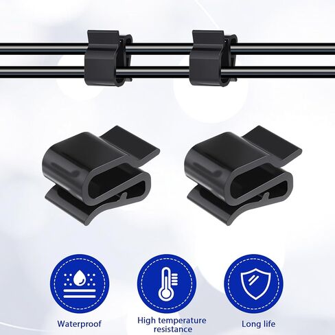30 Pcs Trailer Wire Clips Photovoltaic Clamp Plastic Wires Clip Trailer Frame Wire Clips 25 * 15mm Black Outdoor Solar Panel Double Wires Clamps for PV Wiring Boat Cable in Kuwait