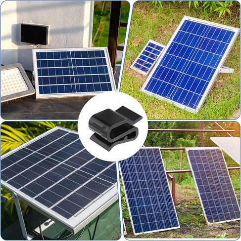 30 Pcs Trailer Wire Clips Photovoltaic Clamp Plastic Wires Clip Trailer Frame Wire Clips 25 * 15mm Black Outdoor Solar Panel Double Wires Clamps for PV Wiring Boat Cable in Kuwait