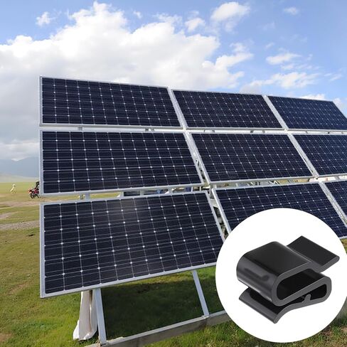 30 Pcs Trailer Wire Clips Photovoltaic Clamp Plastic Wires Clip Trailer Frame Wire Clips 25 * 15mm Black Outdoor Solar Panel Double Wires Clamps for PV Wiring Boat Cable in Kuwait