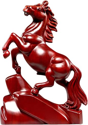 تمثال حصان، تمثال حصان أحمر فنغ شوي صيني لحصان النار، ديكور مكتب فنغ شوي من أجل الحظ السعيد، زخرفة زودياك محظوظة للمنزل والمكتب in Kuwait