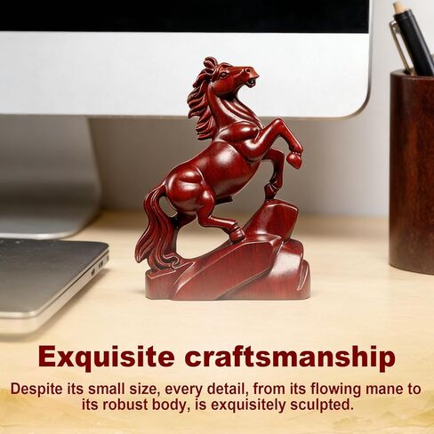 تمثال حصان، تمثال حصان أحمر فنغ شوي صيني لحصان النار، ديكور مكتب فنغ شوي من أجل الحظ السعيد، زخرفة زودياك محظوظة للمنزل والمكتب in Kuwait