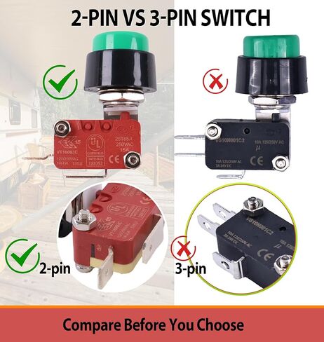 JEENDA Unit Switch P1483 Compatible with Rotary Lift/Forward Lift Power Units Replaced Earlier N413-1 Power Unit Switches, 2-pin Lift Switch in Saudi Arabia