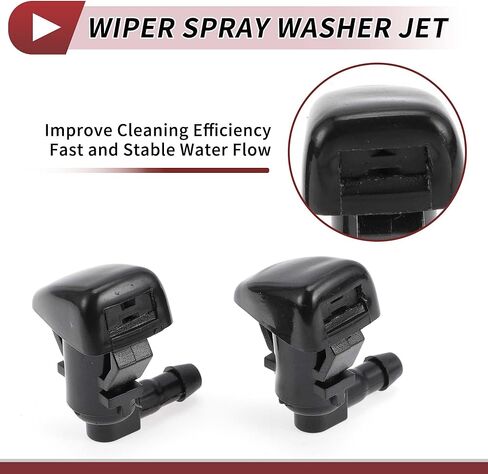 2pcs Windshield Washer Nozzle for Dodge Charger 2011-2018 for Chrysler 300 Front Windshield Spray Nozzles Wiper Spray Washer Jet No.5182327AA Black in Saudi Arabia