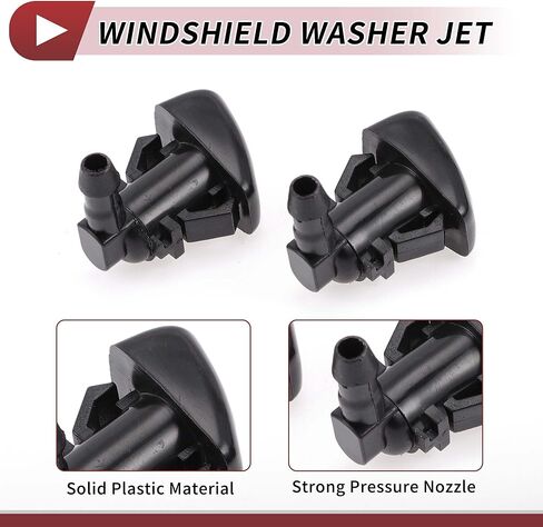 2pcs Windshield Washer Nozzle for Dodge Charger 2011-2018 for Chrysler 300 Front Windshield Spray Nozzles Wiper Spray Washer Jet No.5182327AA Black in Saudi Arabia