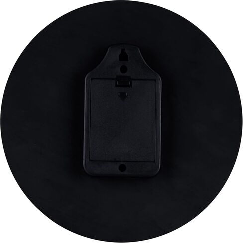 Wall Clock with glossy sliver hands, Black MDF wooden clock, 24 cm size, Minimalistic desgin (Battery not included) in Saudi Arabia