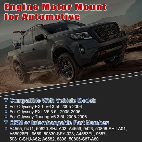 5Pcs Engine Motor Mount Compatible with Honda Odyssey V6 3.5L 2005 2006 Transmission Mount Set, Replace A4555 A4559 A65026EL A4583EL A6582 in Kuwait