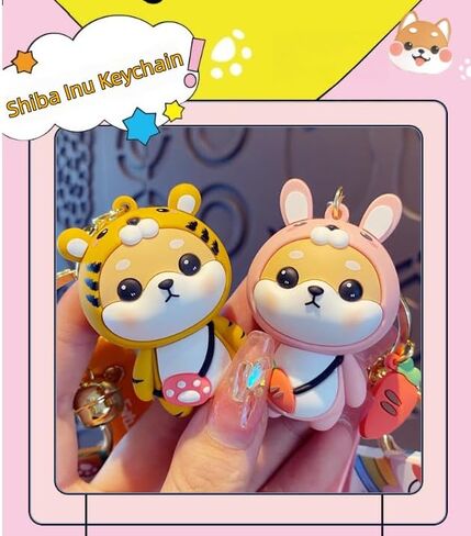 4 قطع لطيف kawaii 12 زودياك موضوع محظوظ الحيوانات شبعا اينو قلادة المفاتيح مفتاح سلسلة، كيرينغ عاشق هدية عيد الحب قلادة لحقيبة يد حمل محفظة حقيبة الظهر مفتاح السيارة حزام المعصم in Kuwait