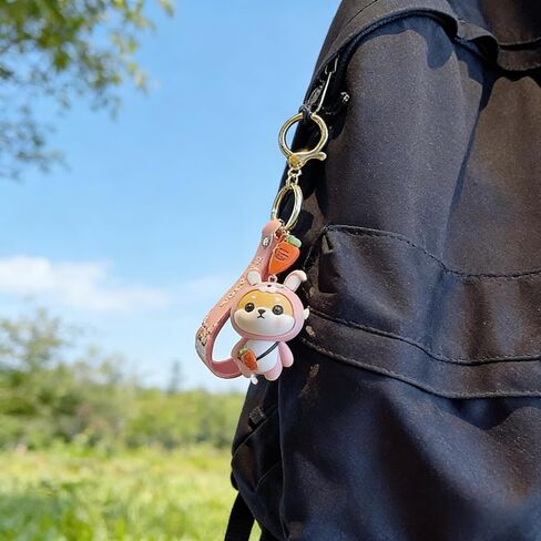 4 قطع لطيف kawaii 12 زودياك موضوع محظوظ الحيوانات شبعا اينو قلادة المفاتيح مفتاح سلسلة، كيرينغ عاشق هدية عيد الحب قلادة لحقيبة يد حمل محفظة حقيبة الظهر مفتاح السيارة حزام المعصم in Kuwait