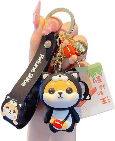 4 قطع لطيف kawaii 12 زودياك موضوع محظوظ الحيوانات شبعا اينو قلادة المفاتيح مفتاح سلسلة، كيرينغ عاشق هدية عيد الحب قلادة لحقيبة يد حمل محفظة حقيبة الظهر مفتاح السيارة حزام المعصم in Kuwait