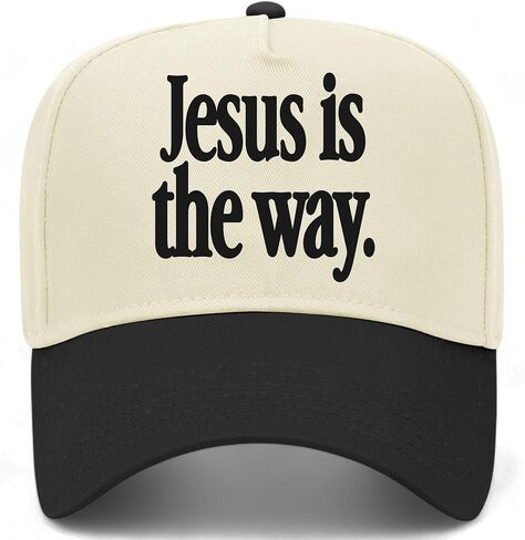 Jesus is The Way Hat | Premium Adjustable Christian Snapback Baseball Vintage Trucker Hats for Men & Women in Saudi Arabia