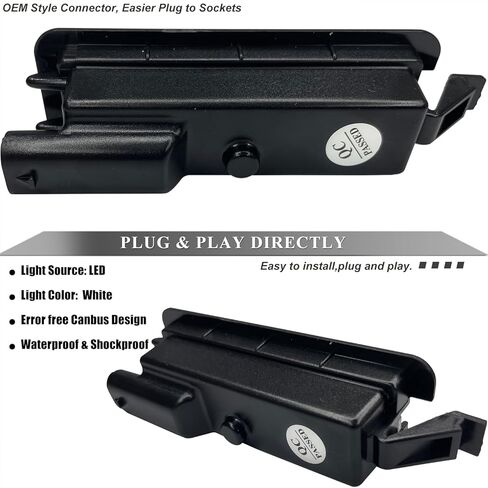 White LED License Plate Light for 2015-2023 Chrysler 300, 2017-2023 Chrysler Pacifica, 2020-2023 Chrysler Voyager Rear Number Licence Tag Lamp Lights Assembly No.# 68211290AB 68582284AA in Kuwait