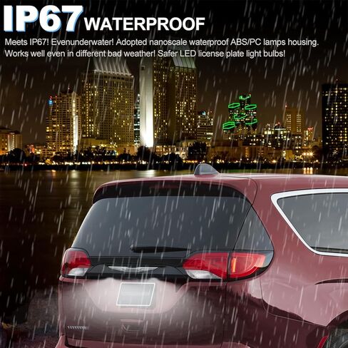 White LED License Plate Light for 2015-2023 Chrysler 300, 2017-2023 Chrysler Pacifica, 2020-2023 Chrysler Voyager Rear Number Licence Tag Lamp Lights Assembly No.# 68211290AB 68582284AA in Kuwait